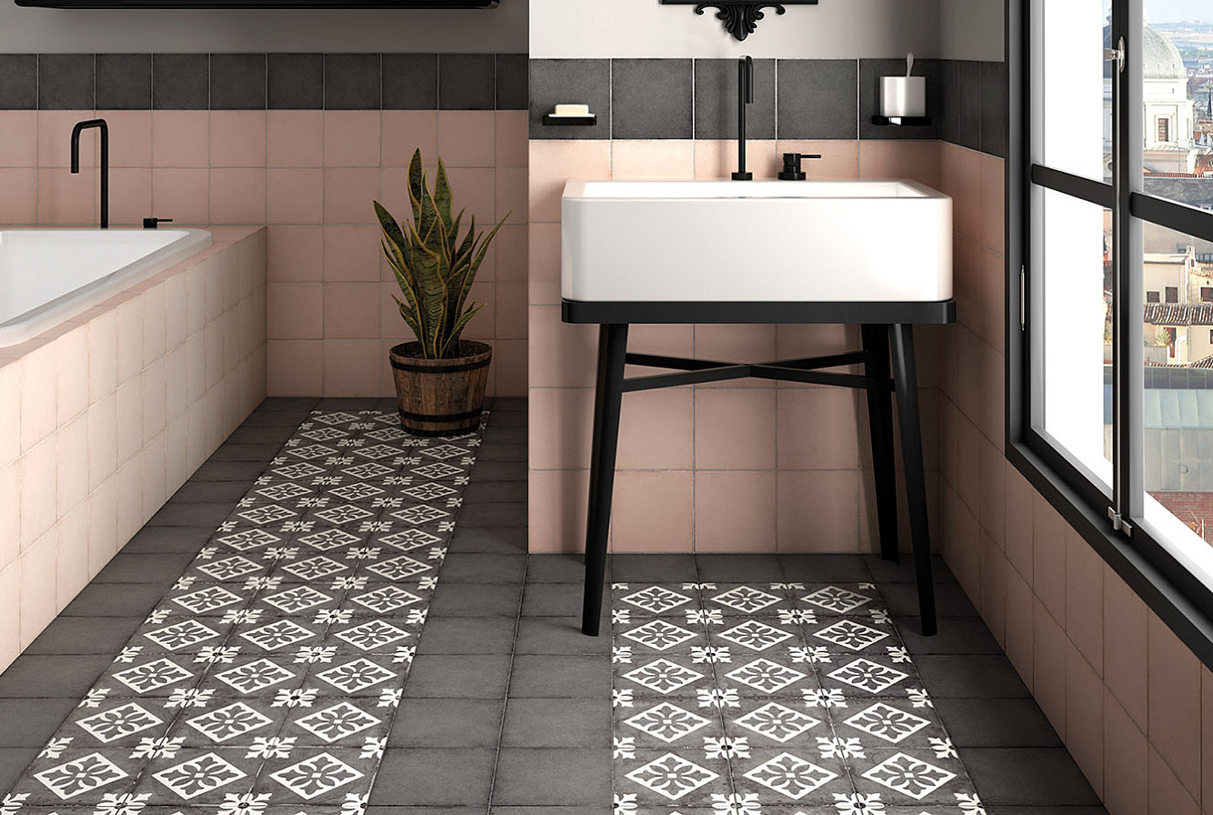 ART NOUVEAU CHARCOAL GREY / CORAL PINK / PADUA BLACK